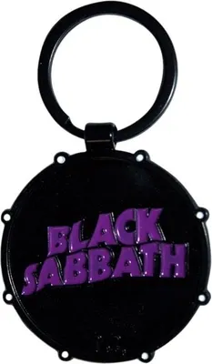 Immagine prodotto di Logo ondulato Black Sabbath e tamburo Daemon (fronte/retro) Klíčenka