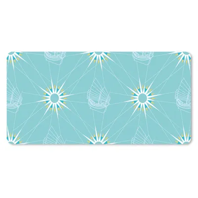 Produktbild von MuchoWow® Schreibtischunterlage Kompass - Segeln - Boot - Muster 80x40 cm - XXL Mauspad - Gaming Mauspad
