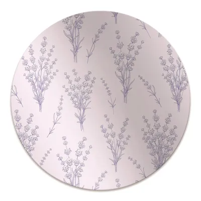 Produktbild von Rundmatte - Stuhlunterlage Bürostuhlunterlage - Rund Ø 100 cm - Bodenmatte - Fußmatte - Lavendelblumen