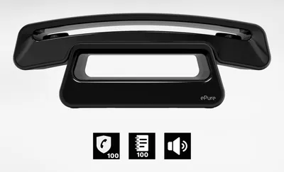 Image de Téléphone sans fil noir - Alcatel - EPUREICONICNOIR - epure iconic