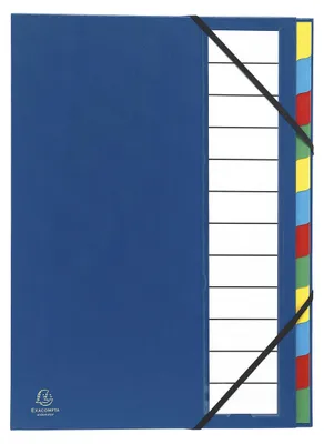 Image de EXACOMPTA Classeur Harmonika, PP, 12 compartiments, bleu