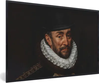 Produktbild von MuchoWow® Gerahmtes Poster Wilhelm von Oranien - Adriaen Thomasz 30x20 cm - Poster mit Schwarzem Bilderrahmen Wandposter Rahmen Foto Bilder - Kunstdruck - Bild-Poster