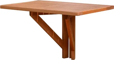 Produktbild von Jardinion Hängetisch Klapptisch Balkontisch 60 x 40 x 37cm Braun, Falttisch, Eukalyptusholz, witterungsbeständig, platzsparend, Gartenmöbel, Terrassentisch