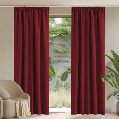 Zdjęcie produktu dla Zasłony termoizolacyjne Ibenzoa® z taśmą marszczącą, 2 szt., 245×140 cm (wysokość x szerokość), wyjątkowo ciężkie, blokujące światło w zakresie 75–85%, zapewniające izolację termiczną i akustyczną, przeznaczone do zawieszenia na karniszu lub szynie