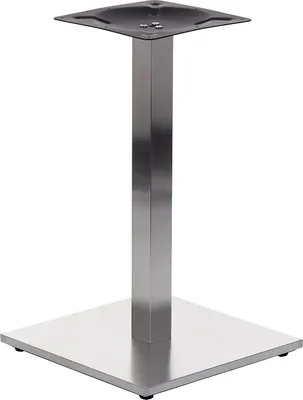 Obrázek produktu pro Nerezová podnož stolu SH-2002-1/S/6, do kanceláře, hotelu, restaurace, 45x45x71,5 cm, broušená nerez