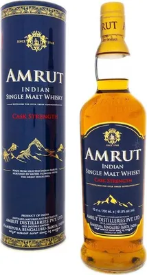 Produktbild von Amrut Indian Single Malt Cask Strength + Box 700ml 61,8% Vol.