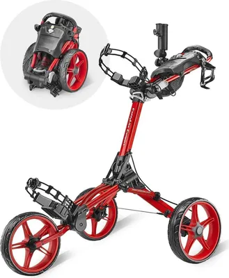 Image de CaddyLite Compact Golf Push Cart in rot