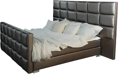 Produktbild von Bett Doppelbett Schlafzimmer 180сm Matratze Schwarz moderner Stil Hochwertig
