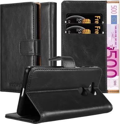 Produktbild von Cadorabo Hülle für Sony Xperia L2 Schutzhülle in Schwarz Handyhülle Book Tasche Case Etui Luxury