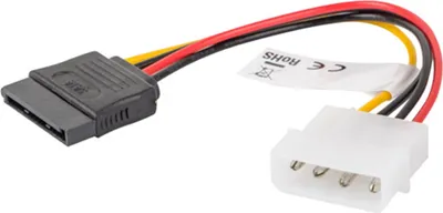 Zdjęcie produktu dla Kabel zasilający Lanberg Molex(M) -> SATA(F) 0,15m