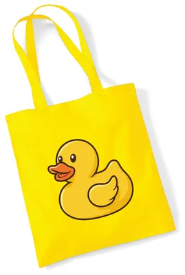 Produktbild von Huuraa Jutebeutel Quietscheente Gummiente Badeente 10 Liter Yellow Baumwolle Tasche Geschenkidee