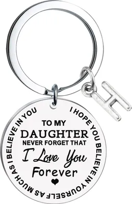 Image de INF Porte-clés "To My Daughter" Lettre H Argent
