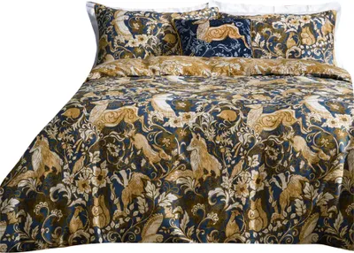 Image de Paoletti - Animaux - Parure de lit "Harewood British", coton RV2715 (Lit simple) (Bleu)