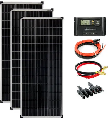 Produktbild von Solar Set 12V 3x100 Watt Solarpanel 20A Laderegler Solaranlage Garten Camping PV
