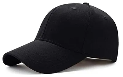Produktbild von Baseballcap Kinder Baumwolle Schwarz Einstellbar 47-54 cm