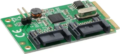 Produktbild von InLine 66901, Mini PCI Express, SATA, verkabelt, Schwarz, Grün, Windows 7 / Vista / XP / Server 2003-2008 32/64-bit, Linux