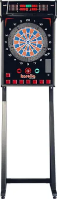 Produktbild von Karella elektronische Dartscheibe E-Master inkl. 6 Softdarts, Profi E-Dartboard,  EU, Dartautomat erhältlich ohne Münzprüfer, mit Standfuß, bis 4 Spieler