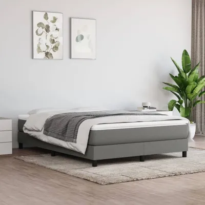 Produktbild von vidaXL Boxspringbettgestell Dunkelgrau 140x200 cm Stoff