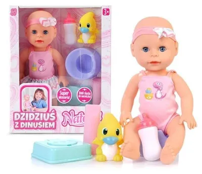 Zdjęcie produktu dla Lalka Natalia dzidziuś 33 cm z dinusiem