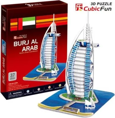 Obrázok produktu pre Puzzle 3D - Dubaj hotel Burj al Arab 46 dielikov