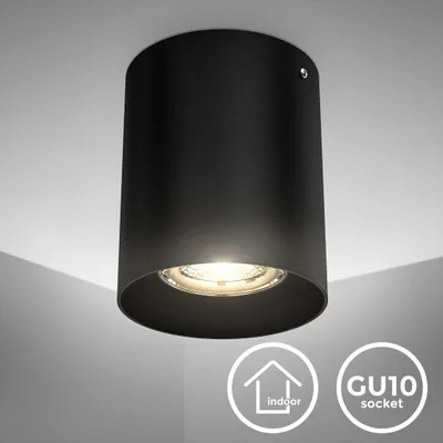 Obrázok produktu pre LED stropné bodové povrchové reflektory stropné svietidlo čierne kovové GU10