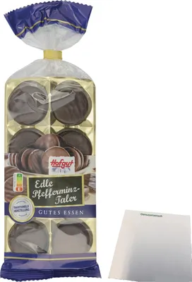 Produktbild von Hofgut Pfefferminz­taler (150g Beutel) + usy Block