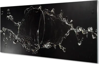 Produktbild von Glasbilder 100x50 Wandkunst Speienden Wassertropfen