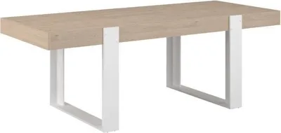 Image de Table à manger LOFT, 8 personnes, 223,9 x 93 x 78,6 cm, Chêne et Blanc, PARISOT