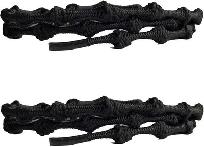 Elastische Triathlon Schnürsenkel mit Knoten - Schwarz - 100 cm