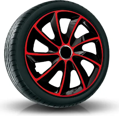 Produktbild von Radkappen Radzierblenden (4Stück) 17 Zoll rot/schwarz STIG Z458827