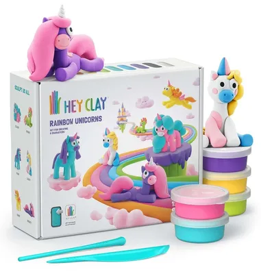 Zdjęcie produktu dla Hey Clay Zestaw kreatywny do modelowania Tęczowe Jednorożce