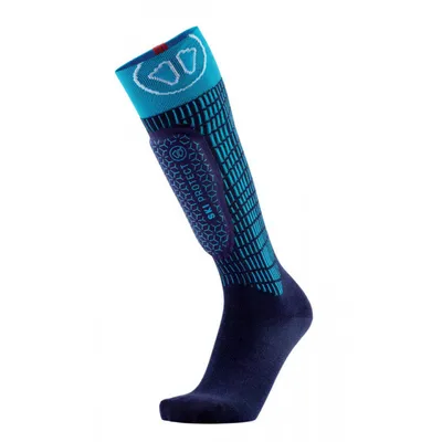 Produktbild von Merino-Kniestrümpfe mit SIDAS Ski Protect Protektor Blau 47-49