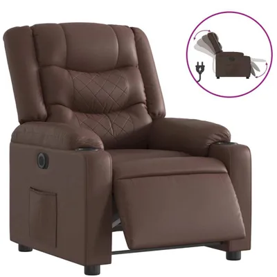 Obrázek produktu pro vidaXL Elektrické polohovací křeslo hnědé Imitace kůže