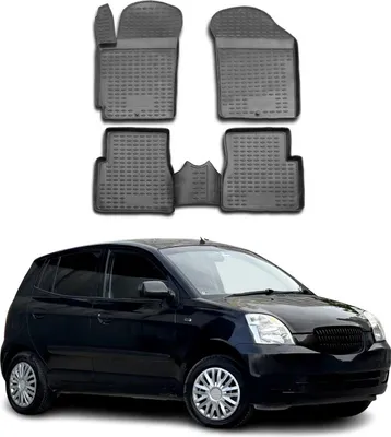 Image de 2004-2011 Kia Picanto Tapis de sol TPE noir 4 pièces