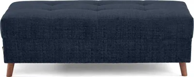 Image de Lisa Design Rune - pouf en velours texturé , Bleu