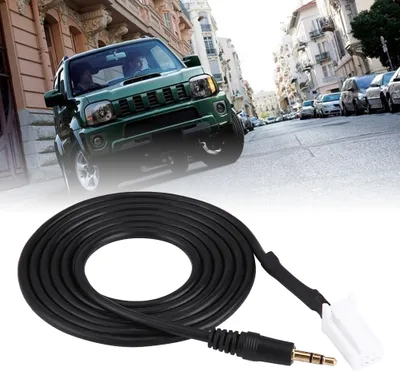 Obrázok produktu pre Aux vstupný audio kábel, Aux in audio kábel, audio kábel adaptér, auto AUX adaptér, auto AUX audio kábel, 8pin zástrčka káblový adaptér, AUX adaptér pre Suzuki Swift Vitra Jimny