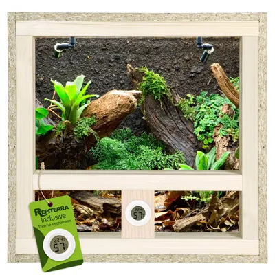 Produktbild von Repiterra® Terrarium Seitenbelüftung Holzterrarium OSB Holz Terrarien 40x40x40cm