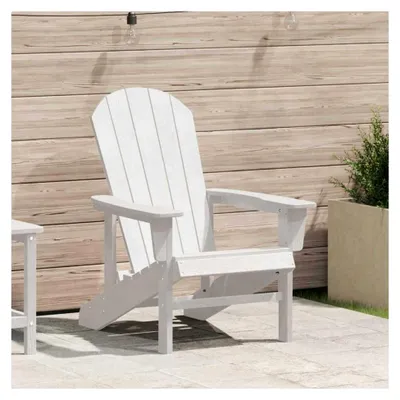 Produktbild von Adirondack Stuhl, Klassischer Gartenstuhl aus HDPE 74x82x91 cm weiß für Balkon und Terrasse