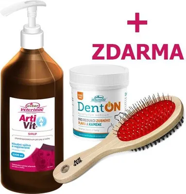 Obrázek produktu pro VITAR Veterinae ArtiVit Sirup 1000ml+DentON100g+kartáč