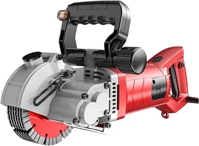 Imagen del producto de Fresadora eléctrica para paredes - Lijadora para paredes - Máquina para hacer ranuras - Máquina para fresar paredes - Máquina para hacer ranuras sin polvo - 133 mm, 7780 W - Gris