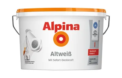 Produktbild von Alpina Wandfarbe Altweiß 5 Liter matt