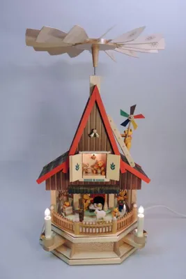 Produktbild von 2-stöckiges Adventshaus Bärenhaus elektrisch von Richard Glässer (53cm) von Richard Glässer