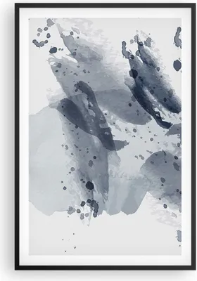 Produktbild von Gerahmtes Poster - Schwarzer Rahmen - Abstraktion Blau Minimalismus - 61x91,5 cm - Wand Bild - Wanddeko - Wandbilder - Kunstposter - Wandposter - Bilderrahmen - Bilder - Kunstdruck - P2BPA61x91-4941