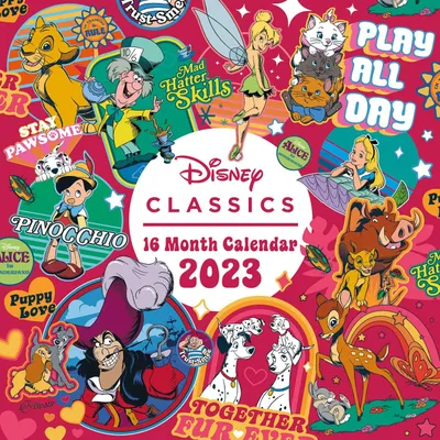 Disney Klassiker Kalender 2023, 30x30 cm, Wandkalender