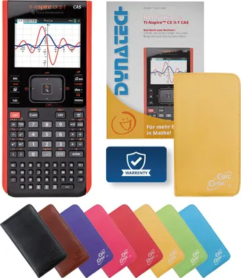 Produktbild von TI-Nspire CX II-T CAS Grafikrechner mit Schutztasche gelb & Fachbuch