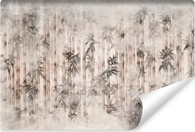 Produktbild von Muralo Vlies Fototapete BAMBUS Blätter Pflanzen Beton Retro Stil Br. 368cm x Hö. 254cm
