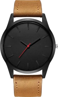 Image de Montre Frosted Sportivo-Élégante Marron/Noir pour Hommes KP11466
