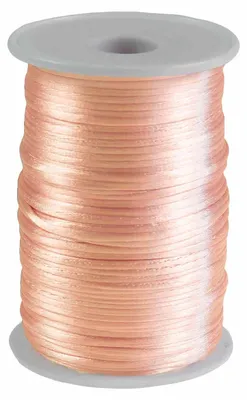 90m Satinschnur Ø2mm, 100% Polyester hellapricot