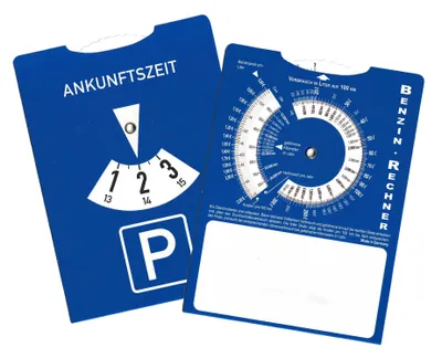 Produktbild von Parkscheibe mit Benzinrechner