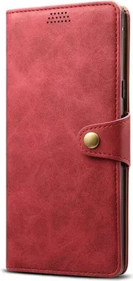 Zdjęcie produktu dla Lenuo Leather flipové pouzdro pro Xiaomi Redmi Note 14 Pro 5G červená BOX